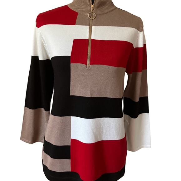 Carol Rose NWT Multicolor Block Pattern Sweater (M) - Picture 7 of 8